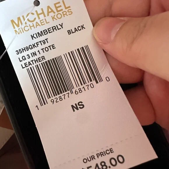 NWT! MK Michael Kors Kimberly 3 In 1 Set Black Leather Tote/Crossbody/Clutch - Picture 14 of 14